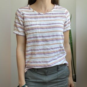 Striped textured top